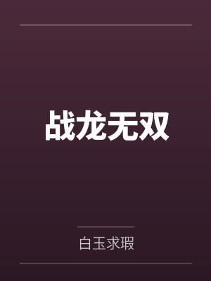 陈宁宋娉婷战龙无双封面