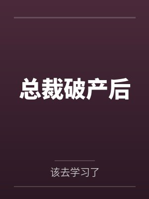 总裁破产后封面