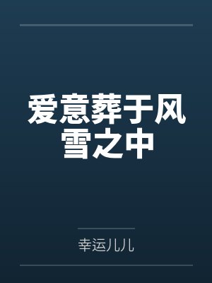 爱意葬于风雪之中封面